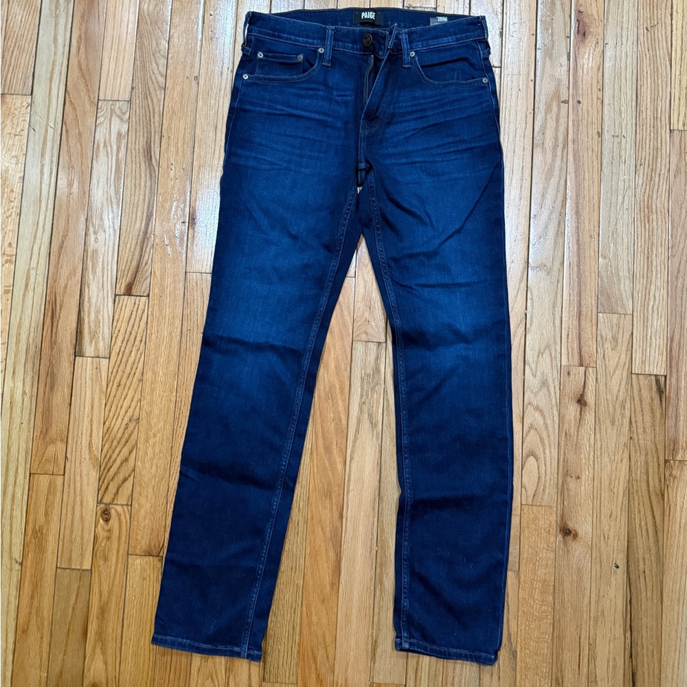 PAIGE Blue Slim Fit Jeans Timeless Style